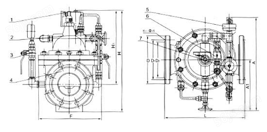 沃茨700X多功能水泵控制阀结构图